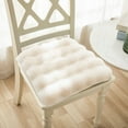 thumbnail image 1 of Kugisaki Long Pile Chair Cushion Solid Color, Soft Kitchen Office Table Chair Pads with Non Slip Backing, Seat Cushion for Dining Room,Bar,Patio Chairs,15.7x15.7In, 1 of 7