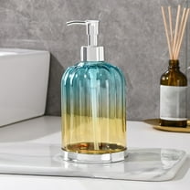 Kugisaki Soap Dispenser Lotion Dispenser Bottle, 450ml Transparent Plastic Dispenser with Creative Shape for Shower gel, Hand Shampoo