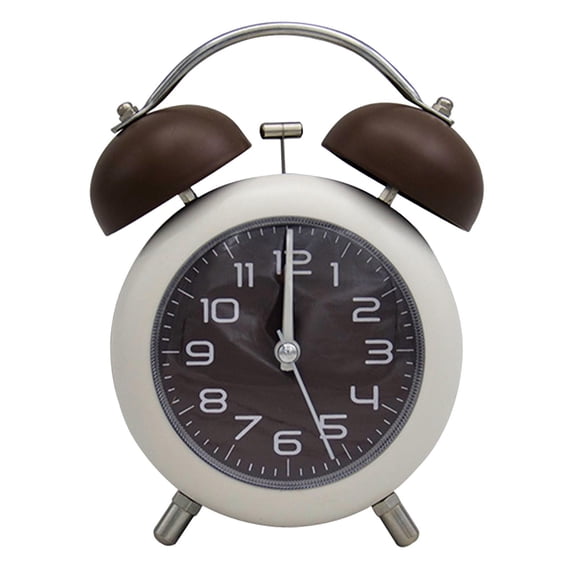 Kugisaki Loud Alarm Clock Bell Alarm Clock with Backlight Contemporary Style for Desk, Table, Shelf or Bedside Bed