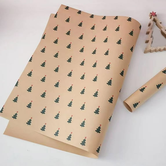 Kugisaki Merry Christmas Gift Wrapping Paper,Vintage Premium Matte Gift Wrap, 27.6” x 19.7” Per Sheet, Xmas Party Holiday Wedding Birthday Gift Wrap