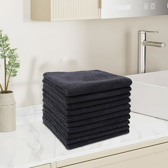 Kugisaki Microfiber Cleaning Cloths 11.8x11.8 Inch Strong Water Absorption Thickened Cleaning Rags Stain and Oil Cleaning Cloth