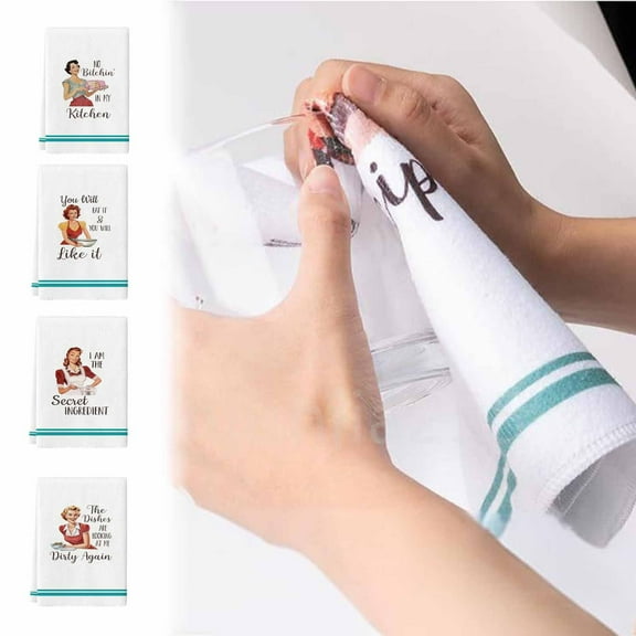 Kugisaki Microfiber Cleaning Cloths Strong Water Absorption Thickened Cleaning Rags Fun Cartoon Pattern Cleaning Cloth for Home Kitchen