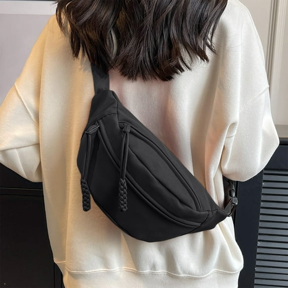 Kugisaki Multifunctional Sling Bag Unisex Chest Bag Large Capacity Shoulder Crossbody Bag Suitable for Outdoor Sports Cycling Travel and Commuting