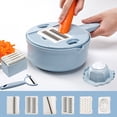 thumbnail image 1 of Kugisaki Multifunctional Vegetable Chopper with Container & Drains Basket Mandoline Slicer Kitchen Vegetable Grater for Potato Carrot, 1 of 9