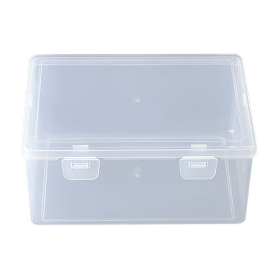 Kugisaki Plastic Pencil Case Pencil Box Transparent Stationery Storage Bulk Plastic Containers with Snap-tight Lids for Office Supplies