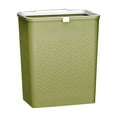 thumbnail image 1 of Kugisaki Plastic Trash Can Rectangular High Value Storage Bucket Household Pressure Ring Trash Can Living Room Toilet Bedroom Wastebasket Bucket - Green, 1 of 6