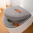 thumbnail image 1 of Kugisaki Plush Toilet Seat Warmer Cover & Toilet Lid Cover, Fuzzy Toilet Seat Covers for Bathroom with Zipper and Handle Thicker Washable, 1 of 6