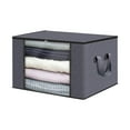 thumbnail image 1 of Kugisaki Quilt Storage Box, Large-Capacity Fabric Organizer with Clear Window & Zipper, Home Storage Solution for Bedding, Clothes & Blankets, 1 of 6