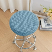 Kugisaki Round Fleece Chair Cover, Soft Comfortable Chair Seat Cover with Elastic Straps, Stain-resistant No-slip Chair Cover for Dining Chair Office Chair, 14.7x14.7In