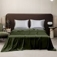 thumbnail image 1 of Kugisaki Satin Bed Sheet Silk Sheets Bedding with Silky Microfiber Breathable Cooling Smooth and Soft for Home Bedroom Hotel 66.9x90.6 in, 1 of 6