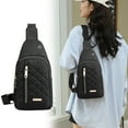 thumbnail image 1 of Kugisaki Sling Bag Embroidery Shoulder Bag Multiple Zippered Compartments Large Capacity Watertight Backpack with Adjustable Strap and Data Hole, 1 of 6