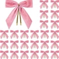 thumbnail image 1 of Kugisaki Small Velvet Christmas Bows 3.6 Inch for Christmas Tree Wreath Gift Wrap Crafts Wedding Party Bows for Snack Bags Baking Candy Bags Home Decoration, 1 of 5
