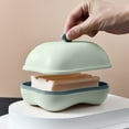 thumbnail image 1 of Kugisaki Soap Dish with Lid & Draining Layer Double Layers Soap Holder Case Container for Bathroom Shower, Kitchen Sink Dish, 1 of 6