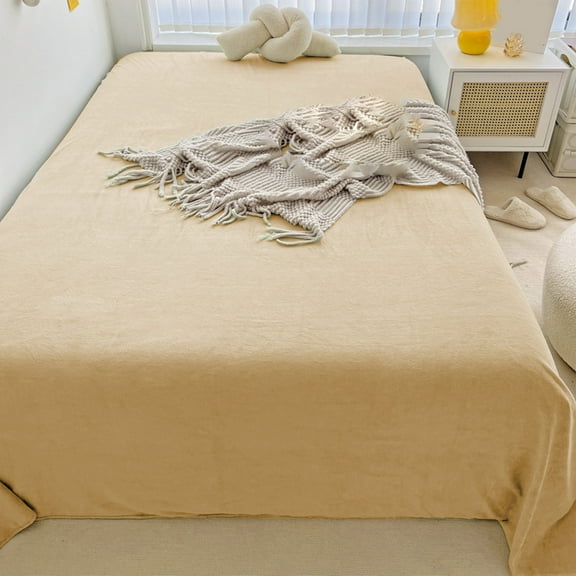 Kugisaki Soft Velvet Queen Sheet, Flannel Bed Sheet with Silky Microfiber Warm Antis Statics, Non Pilling, Fade & Wrinkle Free, Multicolor