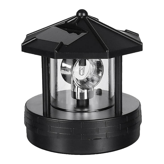 Kugisaki Solar Lighthouse Rotating Light 360 Degree Rotating Lighthouse Beacon Led Tower Outdoor Waterproof Solar Powered Lighthouse Lights for Garden