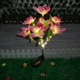 thumbnail image 1 of Kugisaki Solar Lights Flower Lights Outdoor Waterproof Plastic Garden Stake Lights with Auto Off for Yard Pathways Decor, 1 of 6