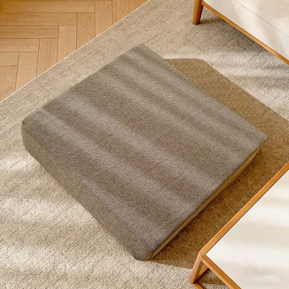 Kugisaki Square Solid Color Seat Cushion with Non Slip Bottom Tufted Thicken Chair Pad Tatami Floor Pillow Cushion for Chair Living Room