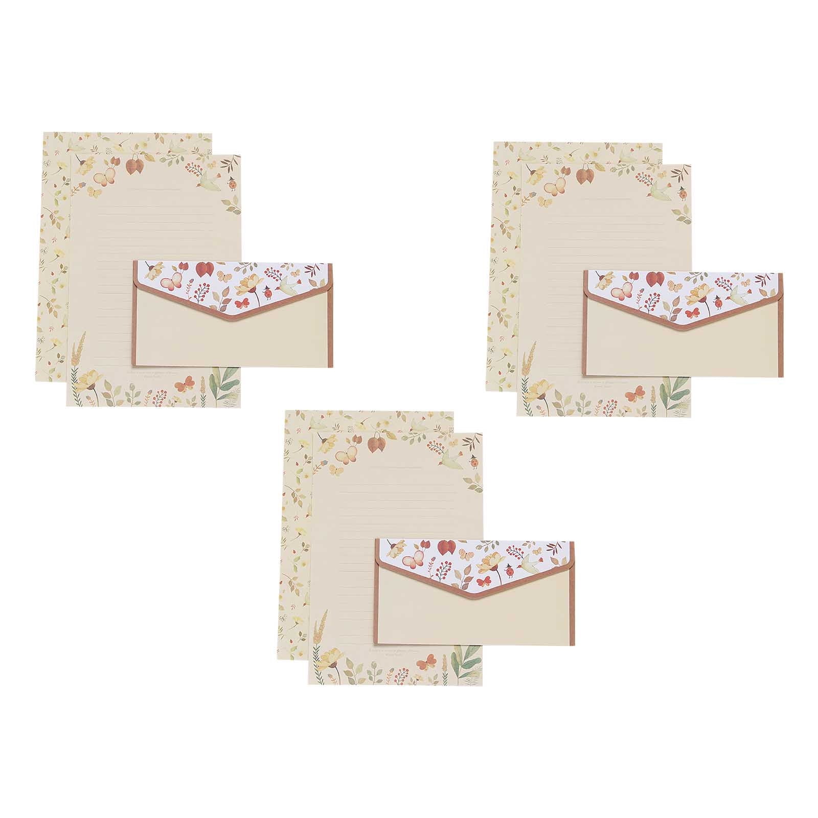 Walmart Coupons of Kugisaki Student Letter and Envelope Set Exquisite Texture Gift Letter Love Letter Handwritten Manuscript Paper - Brown