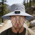 thumbnail image 1 of Kugisaki Summer Bucket Hat Sun Hat with Fans Solar Power & USB Charging for Women Men Fishing Camping Hiking Beach Gardening, 1 of 8