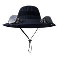 thumbnail image 1 of Kugisaki Sun Hat with Fans Solar Power Fan Wide Brim Sun Hat Fishing Essentials for Hiking Beach Summer Outdoor, 1 of 7