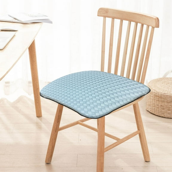 Kugisaki Thicken Chair Cushion Solid Color, Kitchen Office Table Chair Pads with Ties, Non Slip Backing, Seat Cushion for Dining Room,Bar,Patio Chairs, 15.7x16.9In