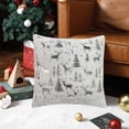 thumbnail image 1 of Kugisaki Throw Pillow Covers Soft Thicked Flocked Pillowcase Decorative Pillow Covers for Sofa Couch Bed, 1 of 6