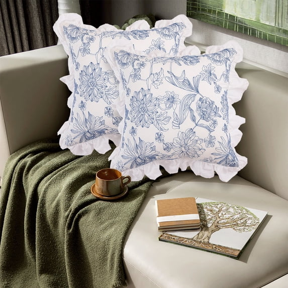 Kugisaki Throw Pillow Covers Soft Thicked Flocked Pillowcase Decorative Pillow Covers for Sofa Couch Bed