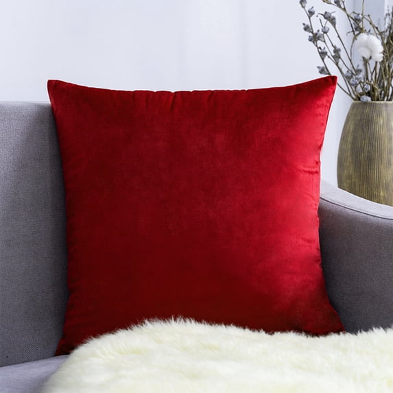Kugisaki Throw Pillow Covers Soft Thicked Flocked Pillowcase Decorative Pillow Covers for Sofa Couch Bed