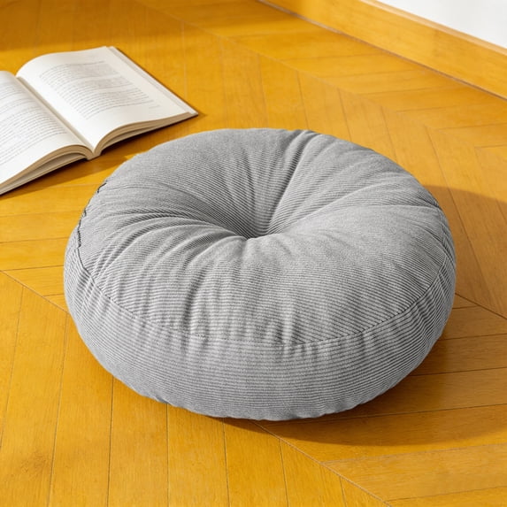 Kugisaki Tufted Corduroy Floor Pillow Cushion Large Round Floor Sitting Thick Floor Cushion for Chair Tatami Living Room Yoga