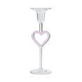 thumbnail image 1 of Kugisaki Valentine's Day Candle Holders Glass Heart Taper Candlesticks Romantic Candle Holders for Table Centerpiece Candlelit Dinner Sence Arrangement, 1 of 5