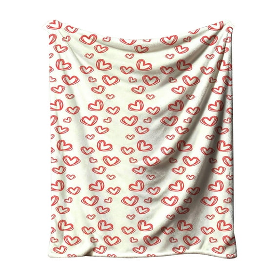 Kugisaki Valentine's Day Decoration Home Valentine's Day Throw Blankets 39.3 x 51.2 in Printed Throw Blanket Soft Lightweight Cozy Love Gift for Wife Women Couch Sofa Bed Decor