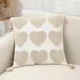 thumbnail image 1 of Kugisaki Valentines Day Pillow Covers 18x18in Plush Fluffy Pillow Case Embroidery Love Heart Pillow Covers for Couch, Sofa, Bed Home Holiday Decor, 1 of 6