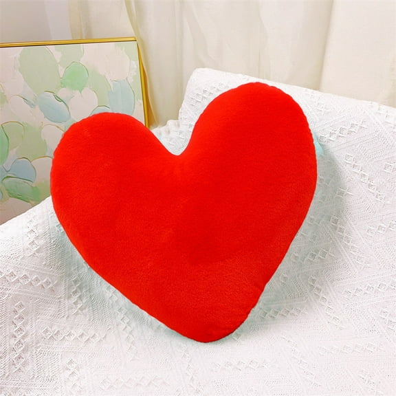 Kugisaki Valentines's Day Heart-shaped Throw Pillows Plush Fluffy Throw Pillows Sofa Cushions for Large Couch Sofa Home Holiday Decorations
