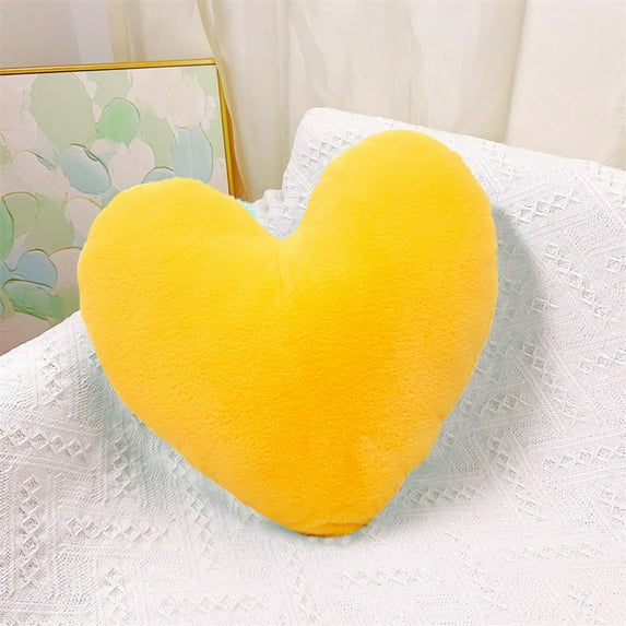 Kugisaki Valentines's Day Heart-shaped Throw Pillows Plush Fluffy Throw Pillows Sofa Cushions for Large Couch Sofa Home Holiday Decorations