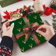 thumbnail image 1 of Kugisaki Vintage Christmas Gift Wrapping Paper, 27.6” x 39.4” Per Sheet, Kraft Wrapping Paper with Xmas Elements Pattern, Festival Party Holiday Gift Wrapping Paper, 1 of 6