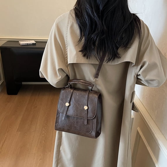 Kugisaki Vintage Leather Backpack Purse for Women Trendy Cute Small Backpacks HandBag Tote Bag Lightweight Travel Ladies Shoulder Bags