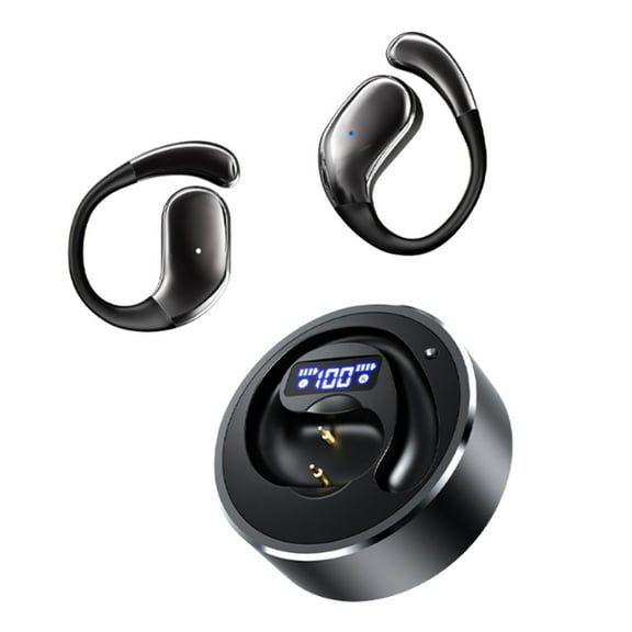 Kugisaki Wireless Earbuds Sports Bluetooth Headphones with Earhooks Charging Case for Workout/Running