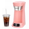 thumbnail image 1 of Kuhitley Single Serve Coffee Maker for Grounds,14oz Hot & Iced Coffee Brewer with 420ml Water Cup,700W Compact Machine with Reusable Mesh Filter,One Cup Coffee Maker for Home Countertop, 1 of 10