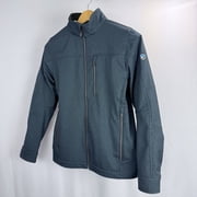 Kuhl Impakt Full Zip Softshell Jacket Mens Small Gray Moto Wind-Resistant