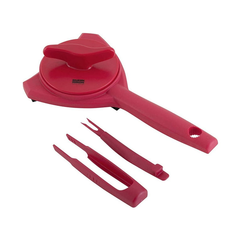 Kuhn Rikon 25047 Red Fork and Tongs Jar Opener One Size