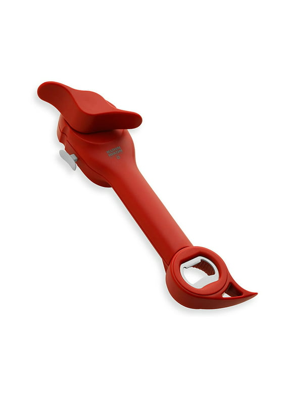 Kuhn Rikon Auto Safety Master Opener for Cans, Bottles and Jars, Red