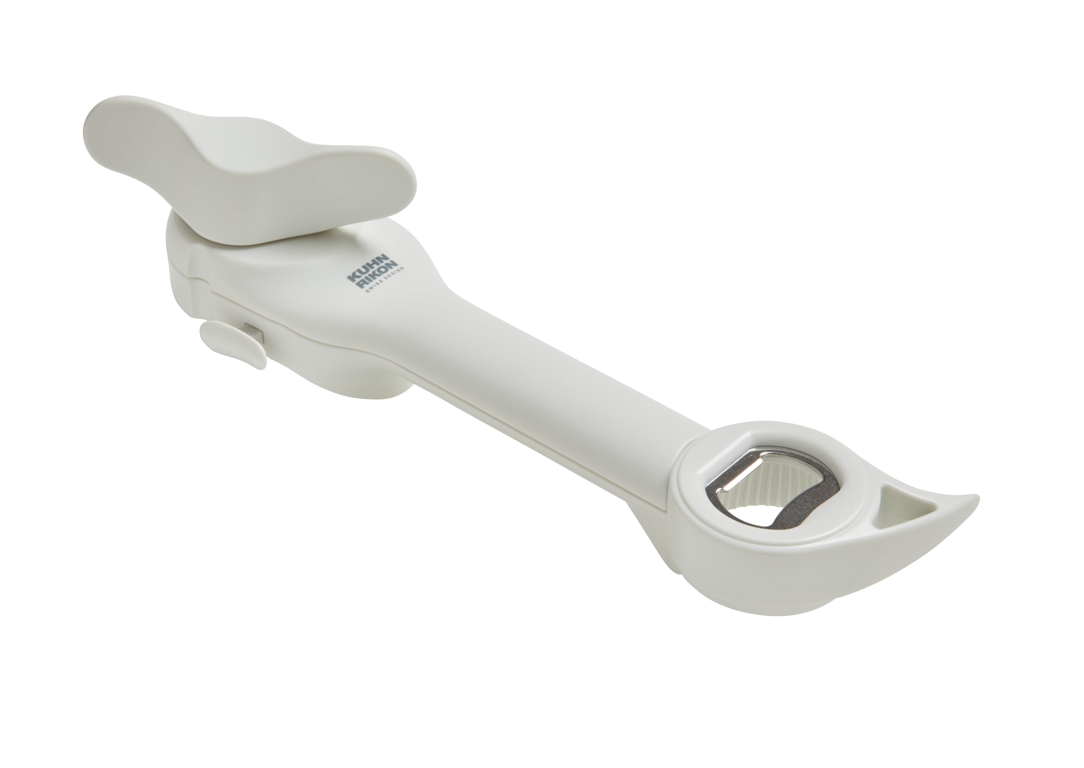 KUHN RIKON White Handheld Strain-Free Gripper Opener for Jars and Bottles