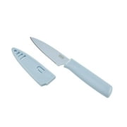 Kuhn Rikon Colori 4 Inch Paring Knife With Sheath, Sea Salt