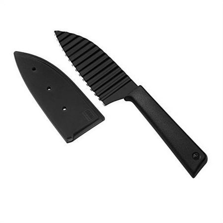Kuhn Rikon Colori+ Krinkle Cut Garnish Knife, Black