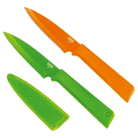 Kuhn Rikon Colori+ Prep Set Small - Serrated Paring Knife Set (Set of 2)