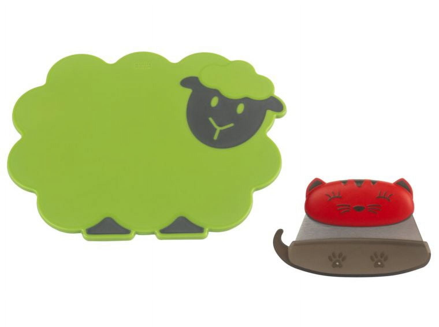 Kuhn Rikon Cutting Set 2 Piece ( Sheep Cutting Board, Cat Chopper)