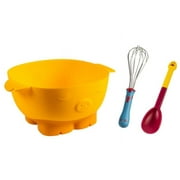 Kuhn Rikon Mixing Set 3 Piece  Pig Bowl, Goose Spoon, Rooster Whisk