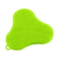 thumbnail image 1 of Kuhn Rikon Stay Clean Silicone Scrubber Sponge, Clover, Green, 1 of 1