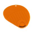 thumbnail image 1 of Kuhn Rikon Stay Clean Silicone Scrubber Sponge, Fin Shape, Orange, 1 of 5