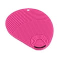 thumbnail image 1 of Kuhn Rikon Stay Clean Silicone Scrubber Sponge, Fin Shape, Pink, 1 of 5